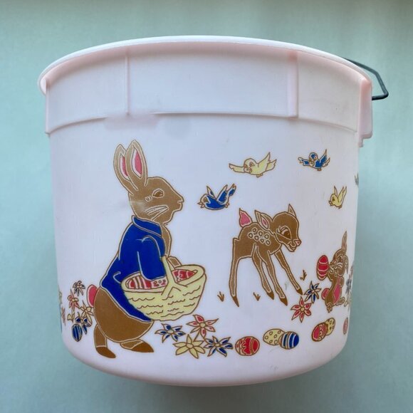 Vintage Plastic Easter basket. USA for Cardinal Packaging Pink Bambi Disney - Picture 3 of 9